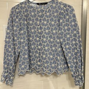 Zara Openwork Embroidery Shirt